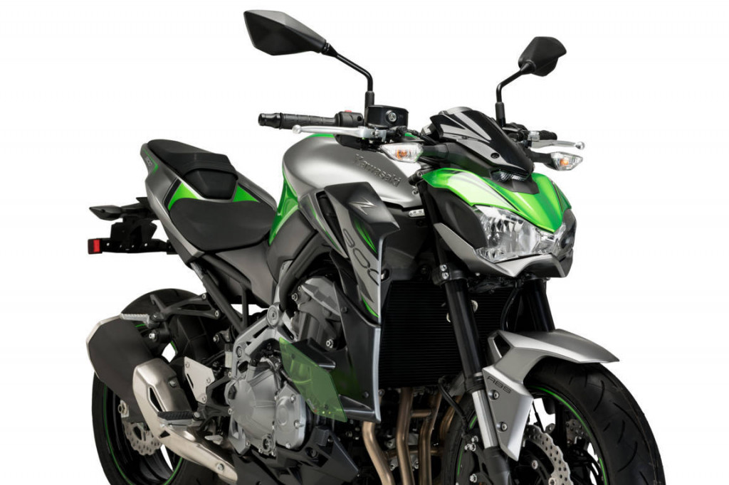Side spoilers PUIG DOWNFORCE green - Motorcycles / KAWASAKI / 900 