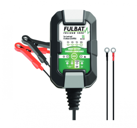 Battery charger FULBAT FULLOAD 1000 6/12V 1A (suitable also for Lithium) for DAELIM VT 125 Evolution