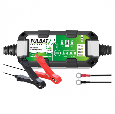 Battery charger FULBAT FULLOAD F4 2A (suitable also for Lithium) for DAELIM VT 125 Evolution