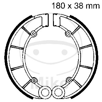 Brake shoe set EBC H320 includings springs