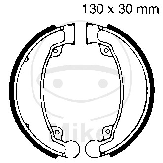 Brake shoe set EBC includings springs for DAELIM VT 125 Evolution (1998-2000)