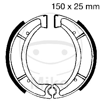 Brake shoe set EBC Y510 includings springs