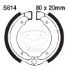 Brake shoe set EBC S614G grooved includings springs