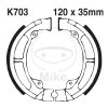 Brake shoe set EBC K703G grooved includings springs