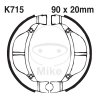 Brake shoe set EBC K715G grooved includings springs