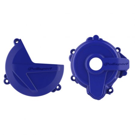 Clutch and ignition cover protector kit POLISPORT 91005 Blue