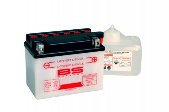 Conventional battery (incl.acid pack) BS-BATTERY Acid pack included for DAELIM VT 125 Evolution (2000-2002)