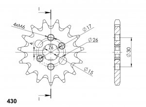 Front sprocket SUPERSPROX CST-252:12 12T, 420