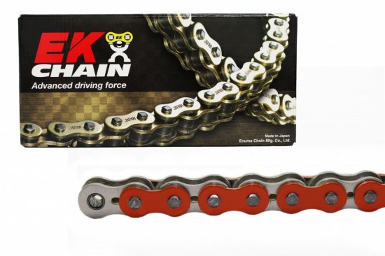 O-Ring chain EK 520 SRO6 124 L Orange/Silver