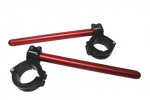 Adjustable clip-ons ACCOSSATO inclination from 6Â° to 10Â° without inner ring, red