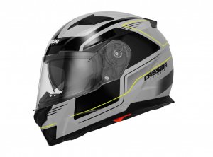 Full face helmet CASSIDA APEX FUSION grey/ black/ yellow fluo XL