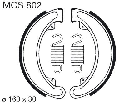 Brake shoes LUCAS MCS 802