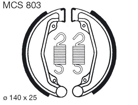 Brake shoes LUCAS MCS 803