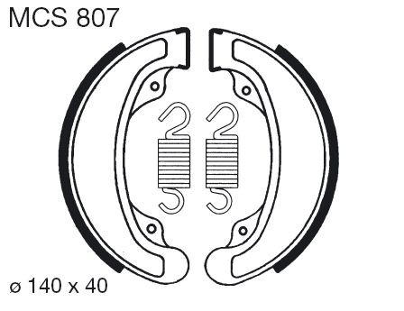 Brake shoes LUCAS MCS 807