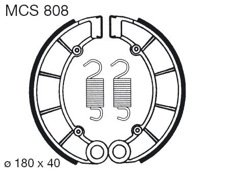 Brake shoes LUCAS MCS 808