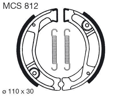 Brake shoes LUCAS MCS 812