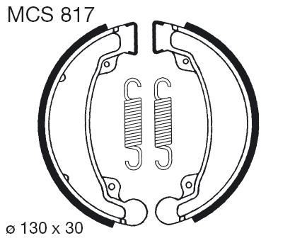 Brake shoes LUCAS for DAELIM VT 125 Evolution (2000-2002)