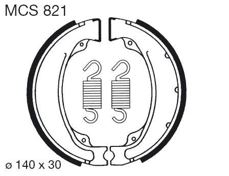 Brake shoes LUCAS MCS 821