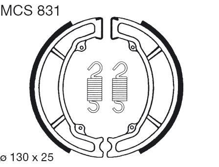 Brake shoes LUCAS MCS 831