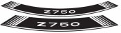 Rim strip PUIG 5545B Z750 white set of 8 rim strips