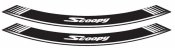 Rim strip PUIG 5559P SCOOPY silver set of 8 rim strips