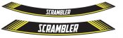 Rim strip PUIG 9134G SCRAMBLER yellow set of 8 rim strips