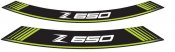 Rim strip PUIG 9290V Z650 green set of 8 rim strips