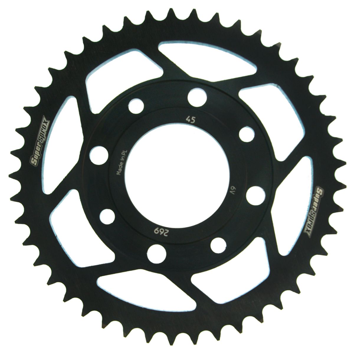 Rear sprocket SUPERSPROX RFE-269:45-BLK black 45T, 428