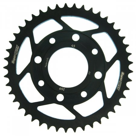 Rear sprocket SUPERSPROX black 45T, 428 for DAELIM VT 125 Evolution