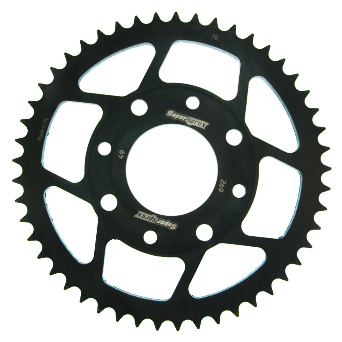 Rear sprocket SUPERSPROX RFE-269:49-BLK black 49T, 428