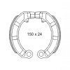 Brake shoes RMS 225120572 rear