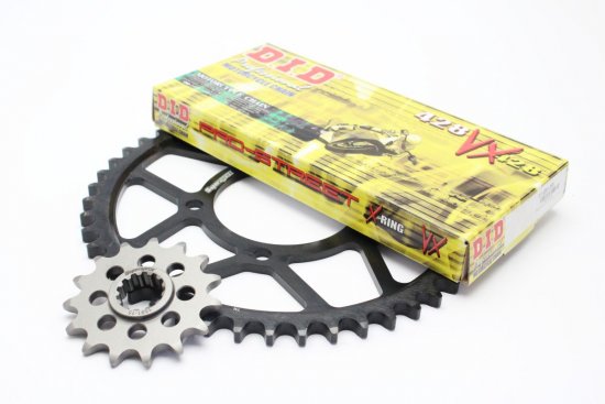 Chain kit D.I.D + SUPERSPROX VX serie for DAELIM VT 125 Evolution (1998-2002)