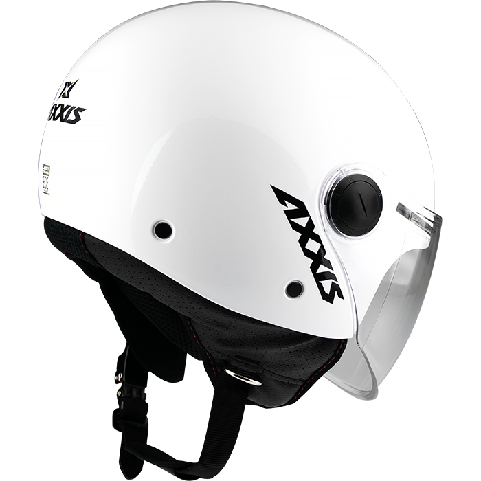 Casco Jet Axxis Square Solid Negro Brillo